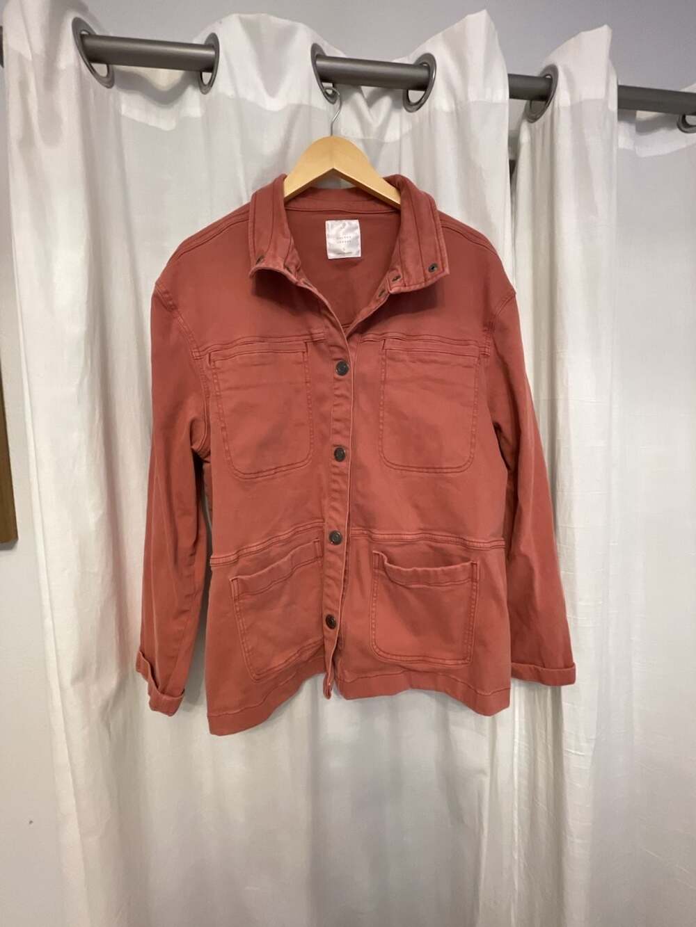 LC Lauren Conrad Women's Utility Chore Denim Jacket Sz L
Oversized
Work
Coral